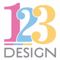 123 Design logo