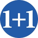 1+1 Cares logo