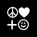 Peace Love and Happiness Club logo