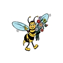 Happy Bee Florist logo
